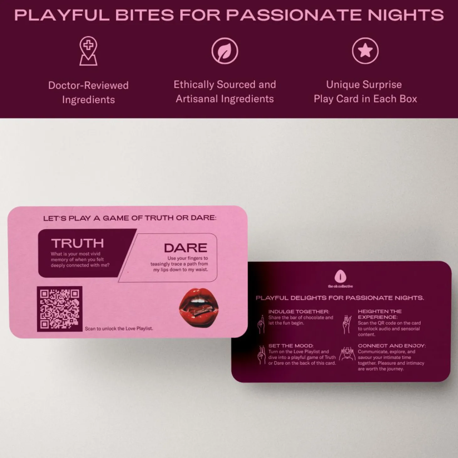 The Oh Collective – Date Night Chocolates – Avec Maca et Ginseng