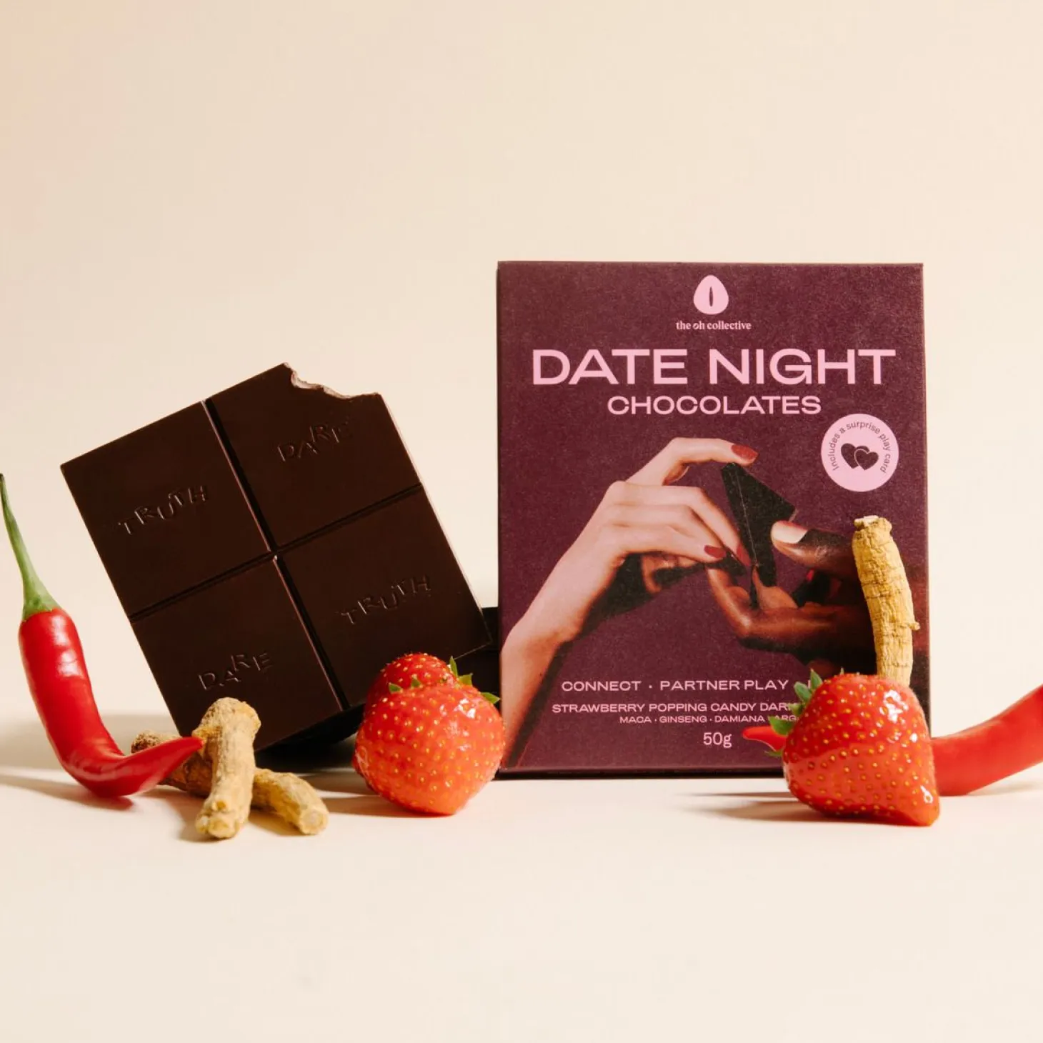 The Oh Collective – Date Night Chocolates – Avec Maca et Ginseng
