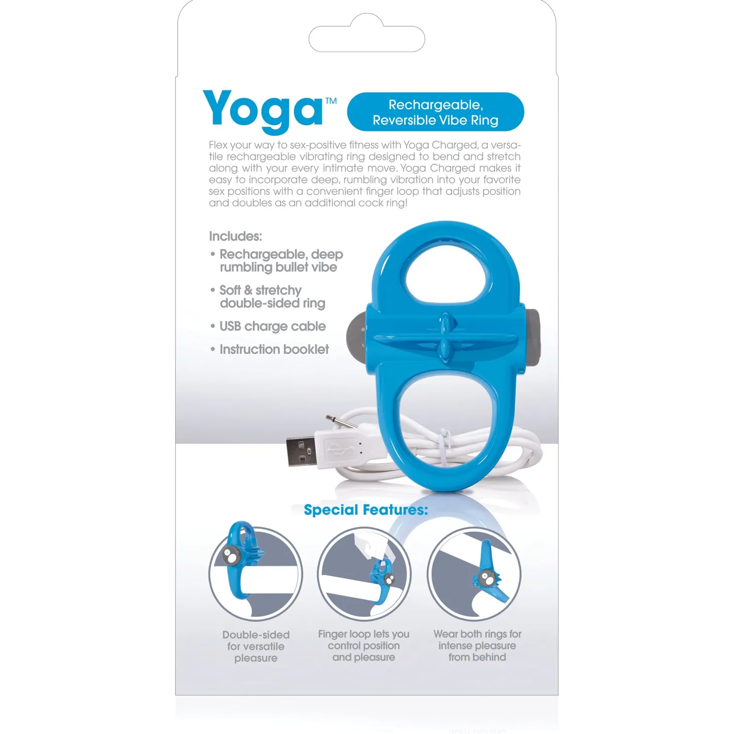 The Screaming O - Charged Yoga Vibe Ring Blue