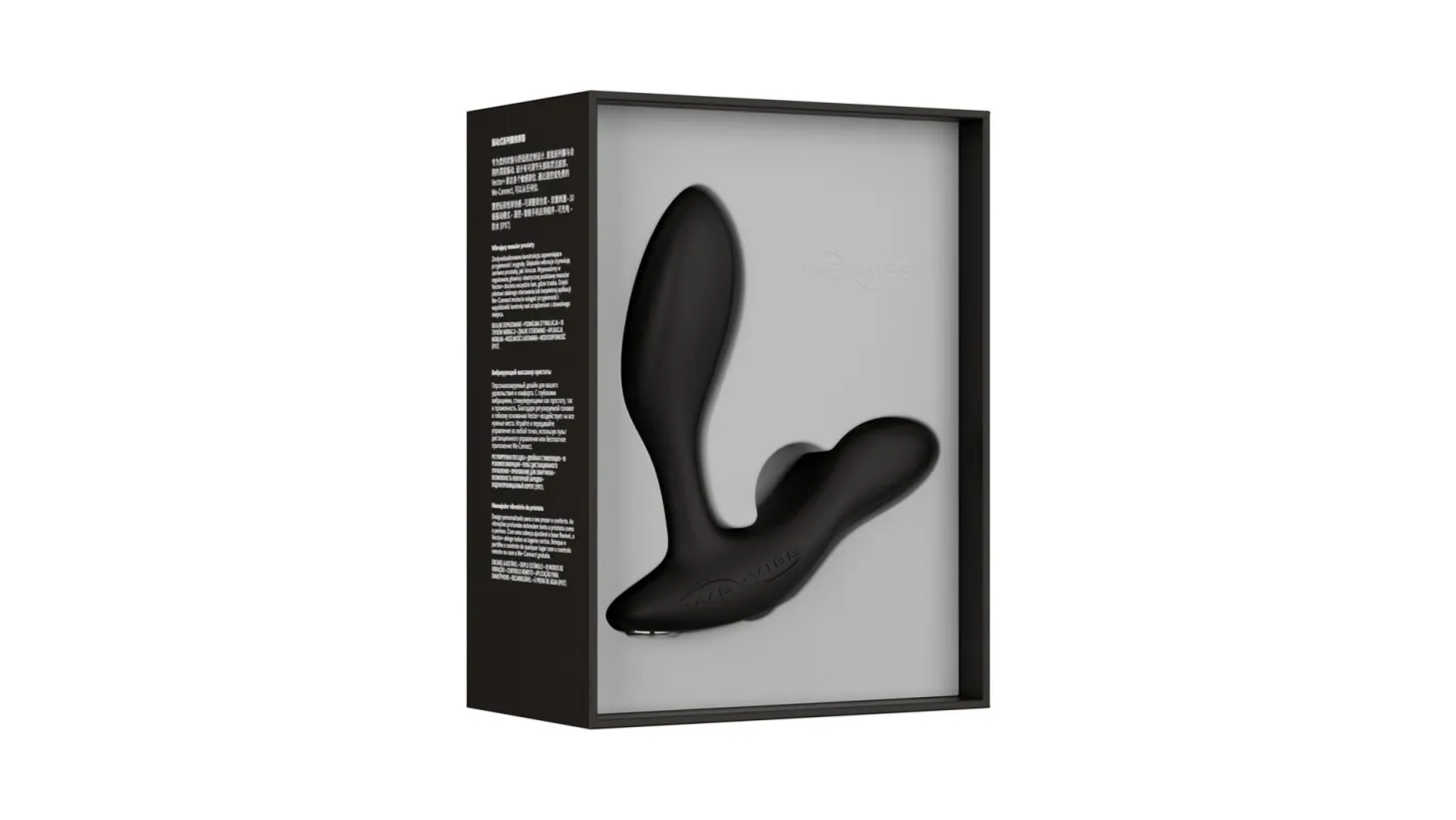 Vector+ Vibromasseur prostatique connecté à une application et avec télécommande - Noir