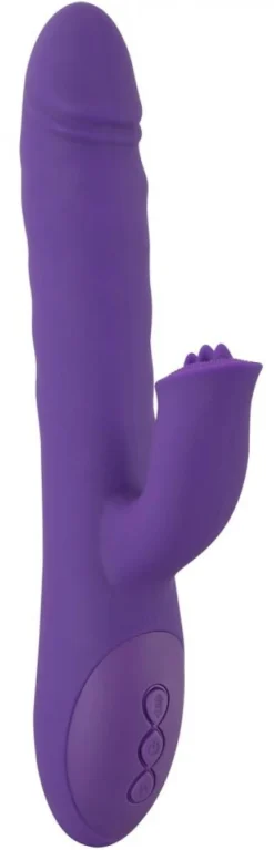 Vibrateur lapin rotatif et de poussée