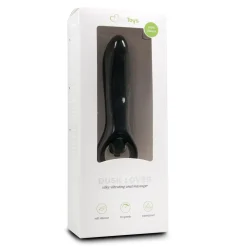 Vibromasseur anal en noir - 15,5 cm