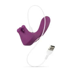 Vibromasseur avec Perles Rotatives - Violet