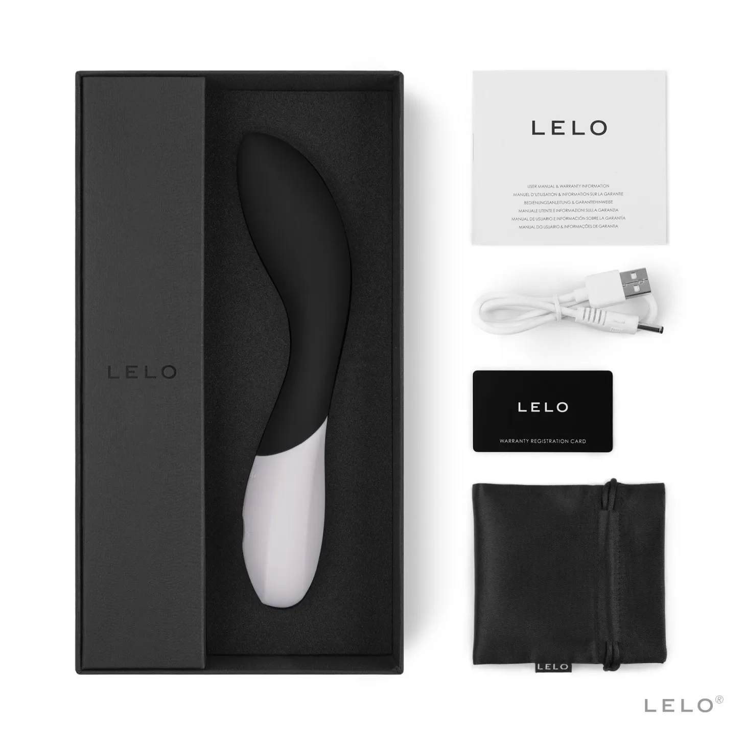 Vibromasseur d'ondes Lelo Mona Noir
