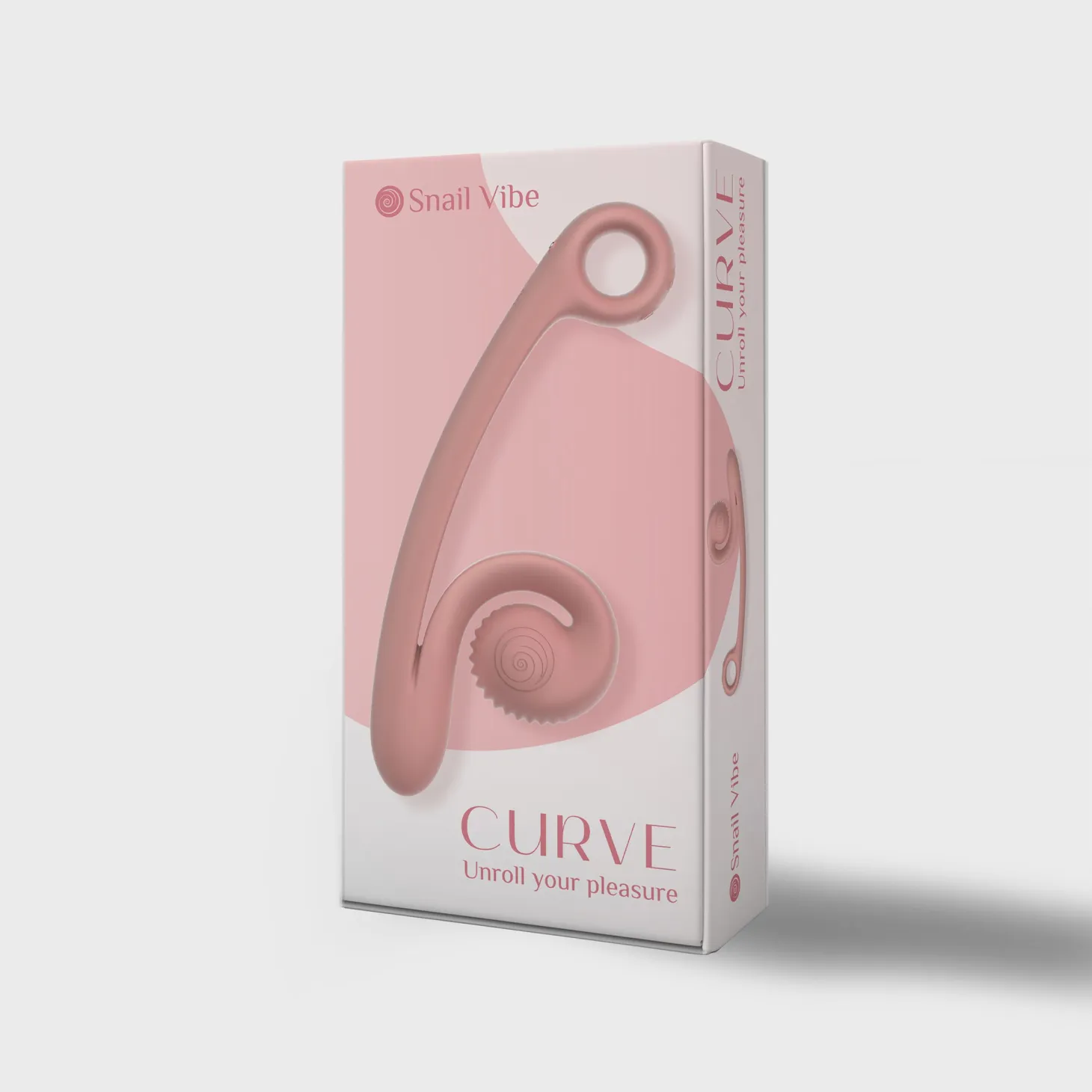 Vibromasseur Double Snail Vibe Curve - Rose Pêche