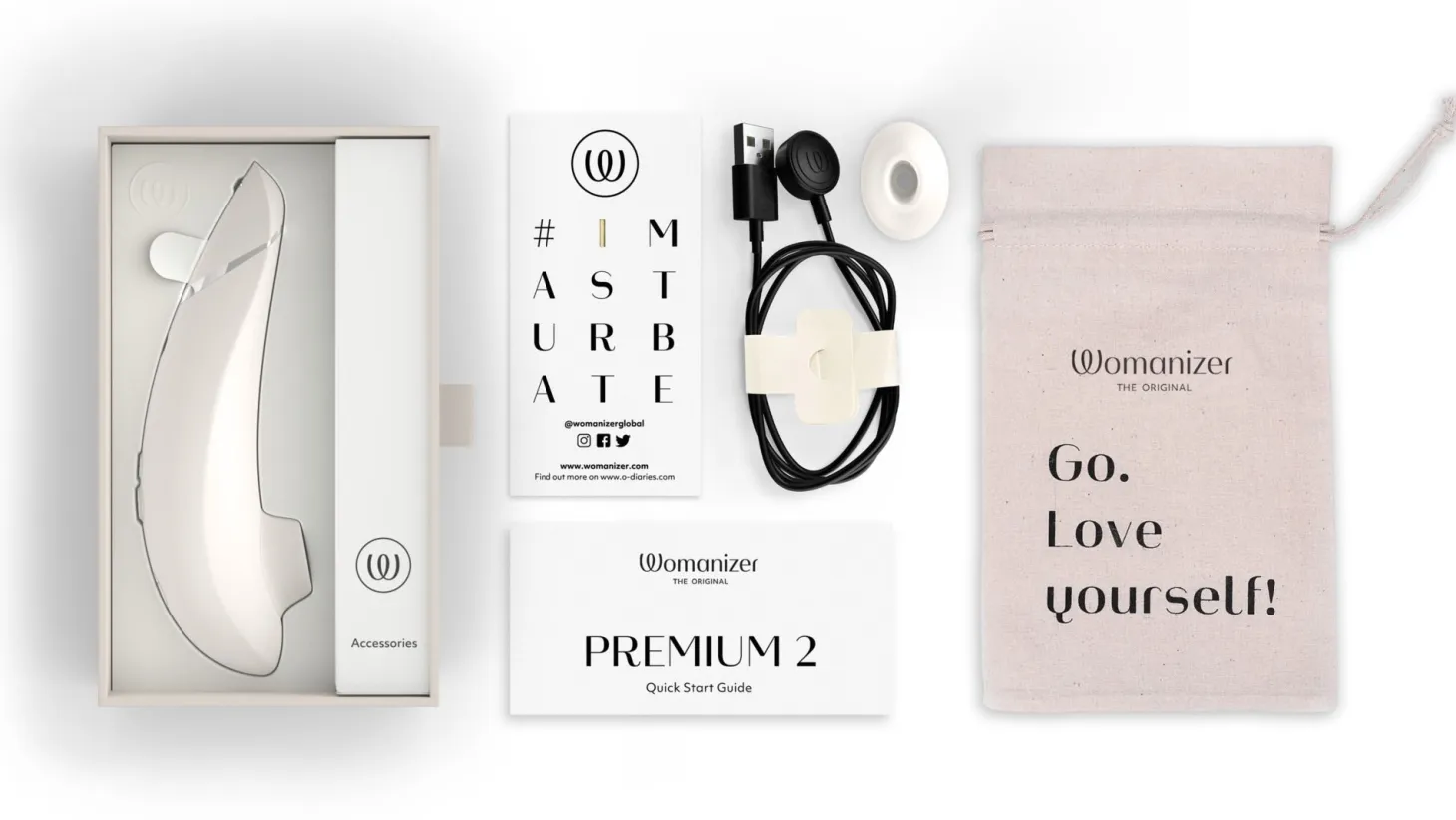Womanizer Premium 2 - Stimulateur clitoridien à air pulsé - Blanc