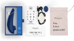 Womanizer Premium 2 - Stimulateur clitoridien à air pulsé - Bleu