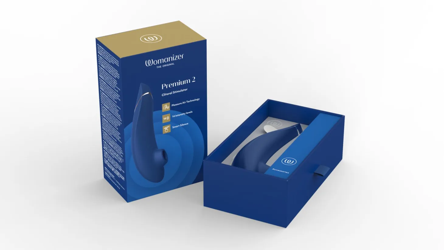 Womanizer Premium 2 - Stimulateur clitoridien à air pulsé - Bleu