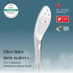 Womanizer Wave - Pommeau de douche pour stimulation clitoridienne - Chrome