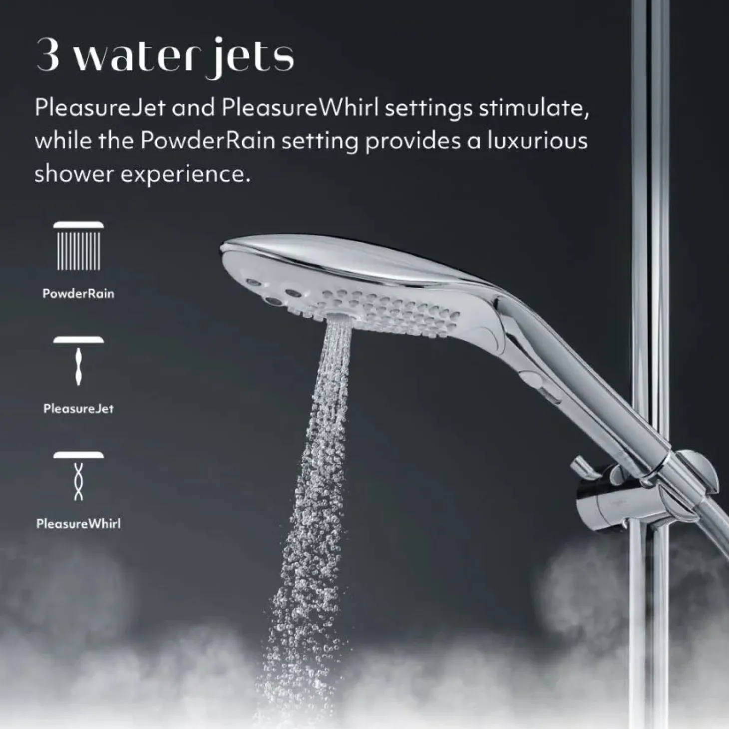 Womanizer Wave - Pommeau de douche pour stimulation clitoridienne - Chrome