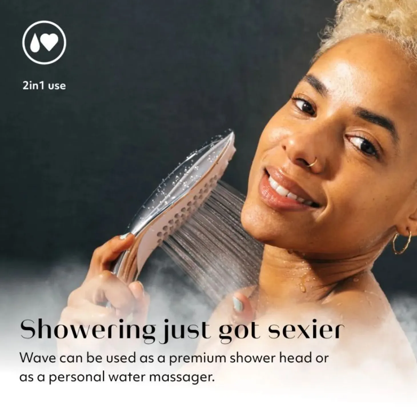 Womanizer Wave - Pommeau de douche pour stimulation clitoridienne - Chrome