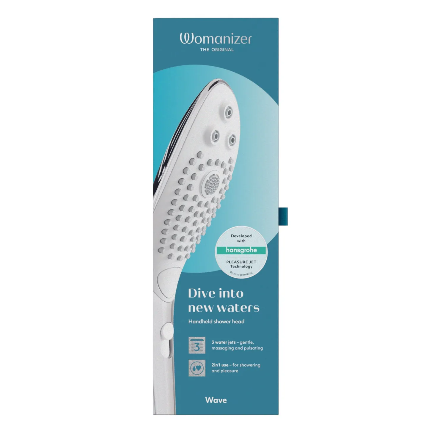 Womanizer Wave - Pommeau de douche pour stimulation clitoridienne - Chrome
