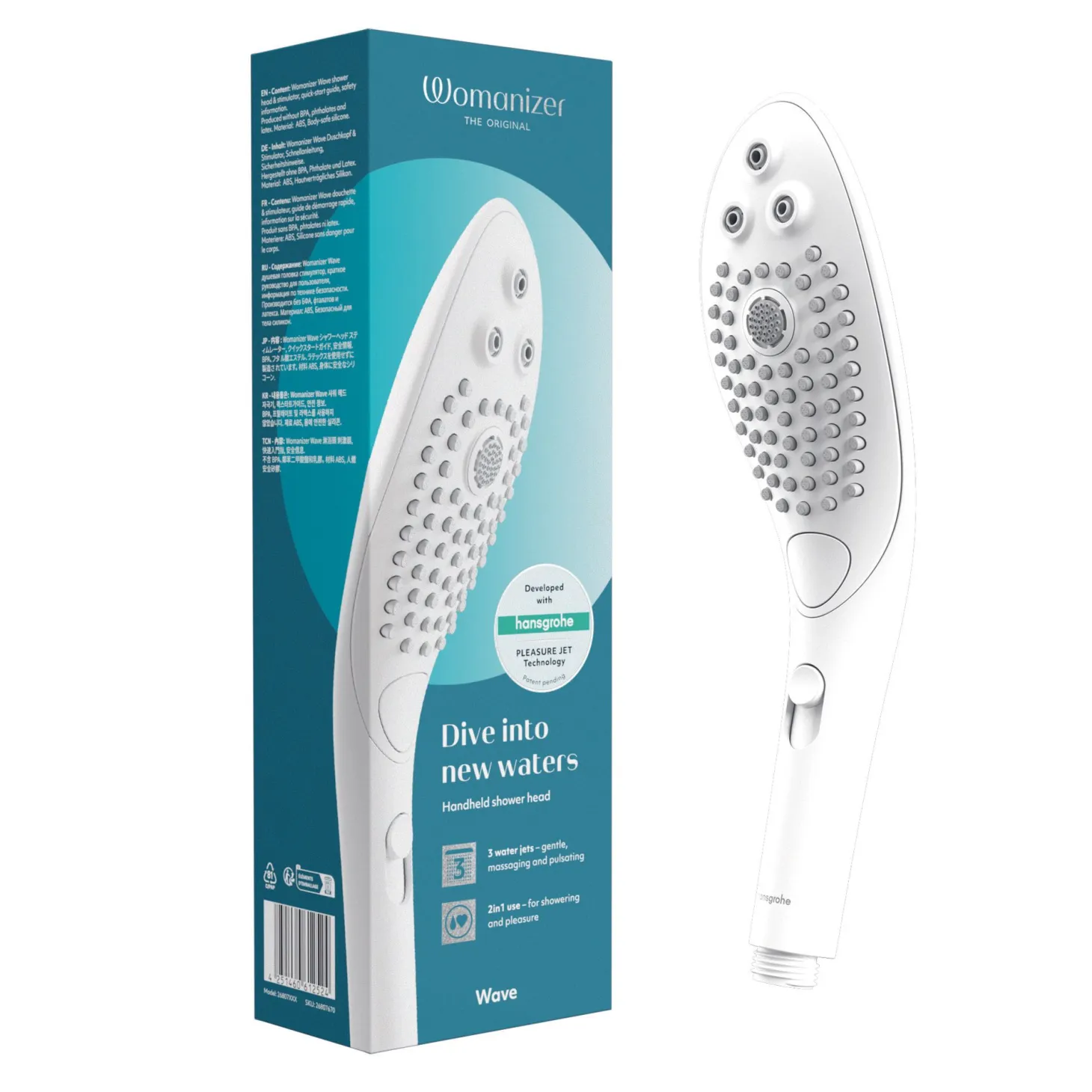 Womanizer Wave - Pommeau de douche pour stimulation clitoridienne - Blanc