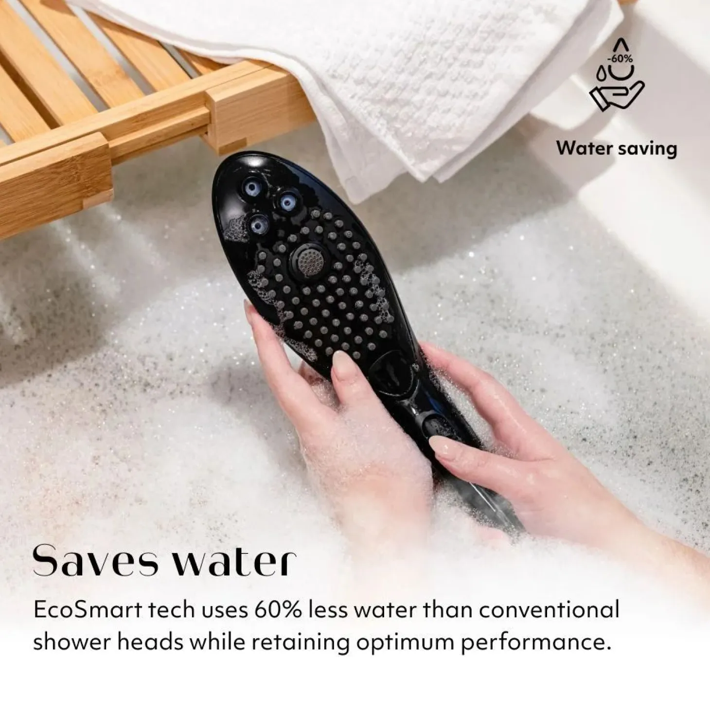 Womanizer Wave - Pommeau de douche pour stimulation clitoridienne - Noir