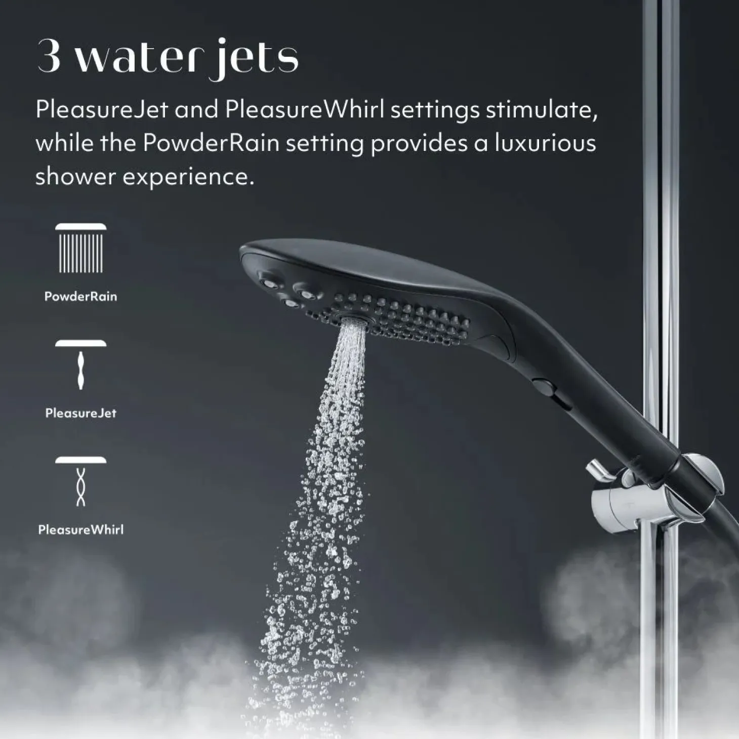 Womanizer Wave - Pommeau de douche pour stimulation clitoridienne - Noir