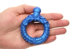 XR Brands - Anneau en silicone Poseidon's Octo-Ring pour pénis - Bleu