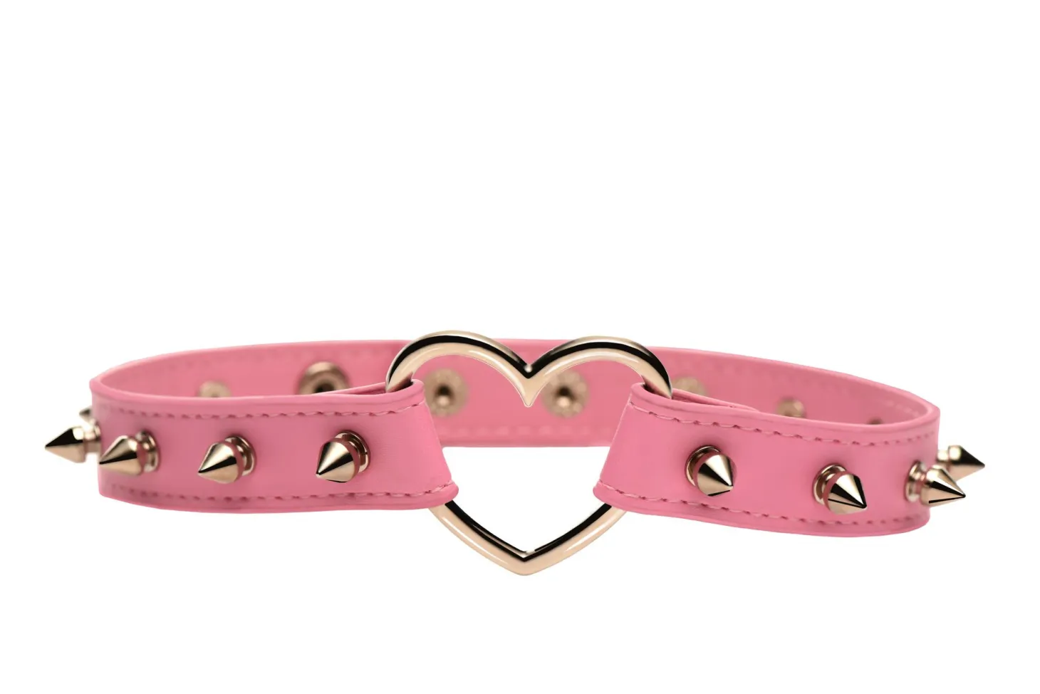 XR Brands - Collier Cœur Piquants - Rose