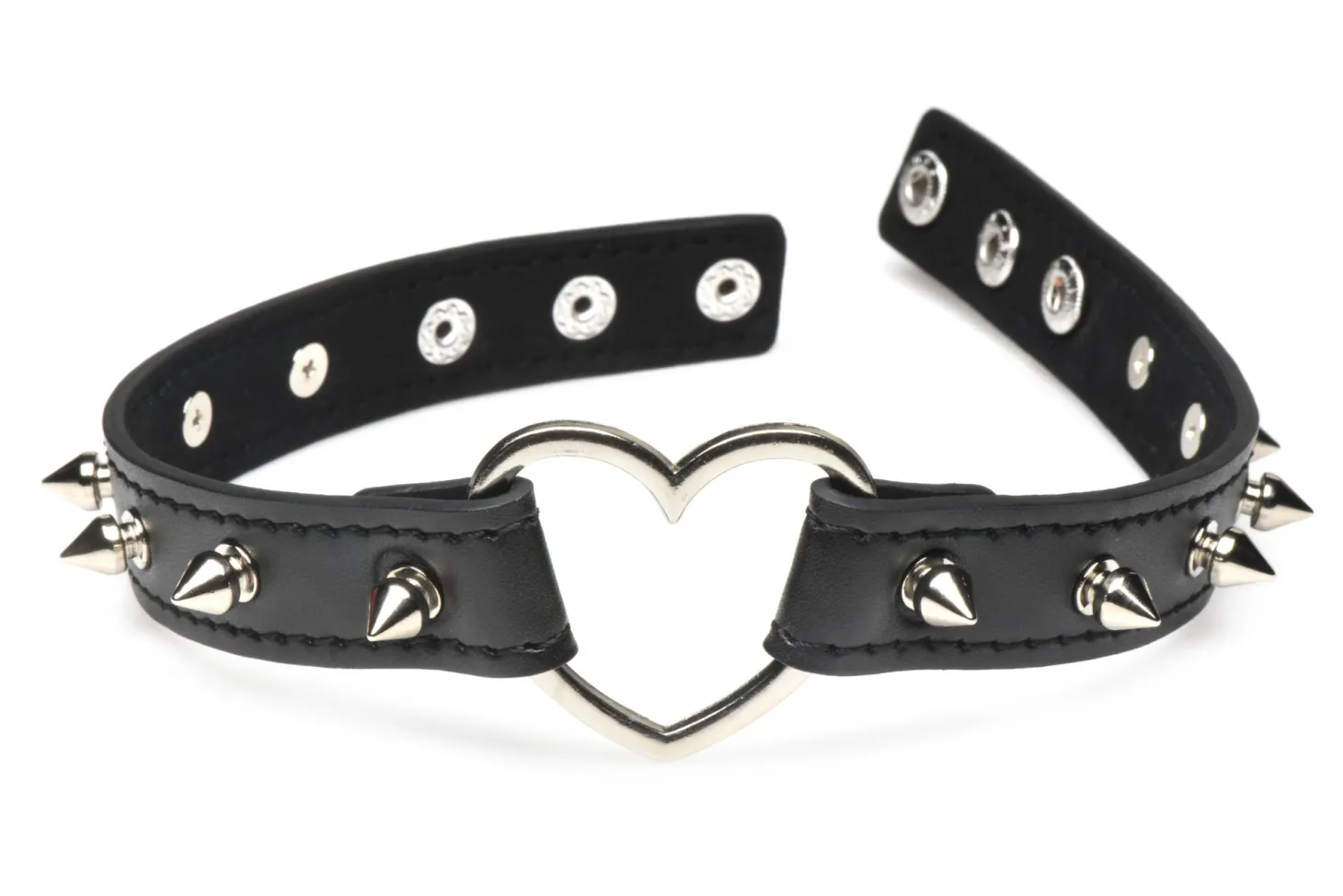 XR Brands - Collier Cœur Piquants - Noir