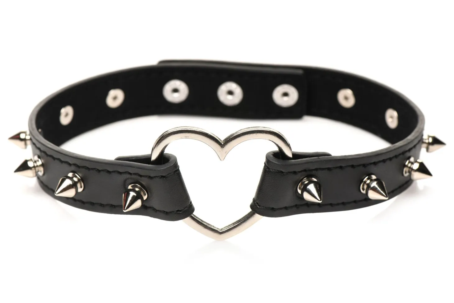 XR Brands - Collier Cœur Piquants - Noir