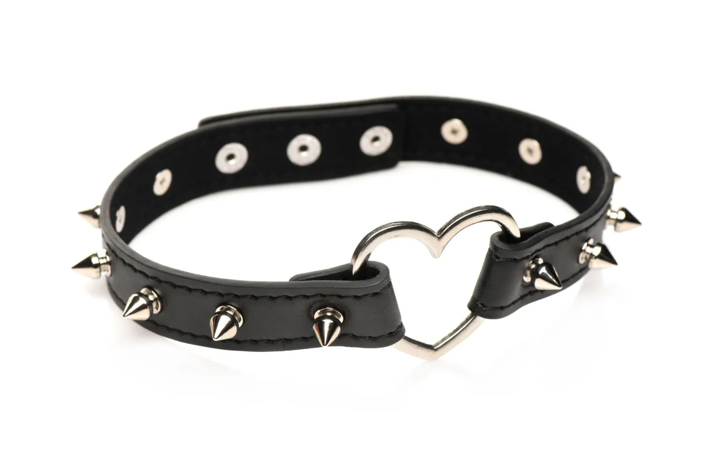 XR Brands - Collier Cœur Piquants - Noir