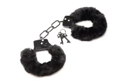 XR Brands - Cuffed In Fur Menottes - Noir