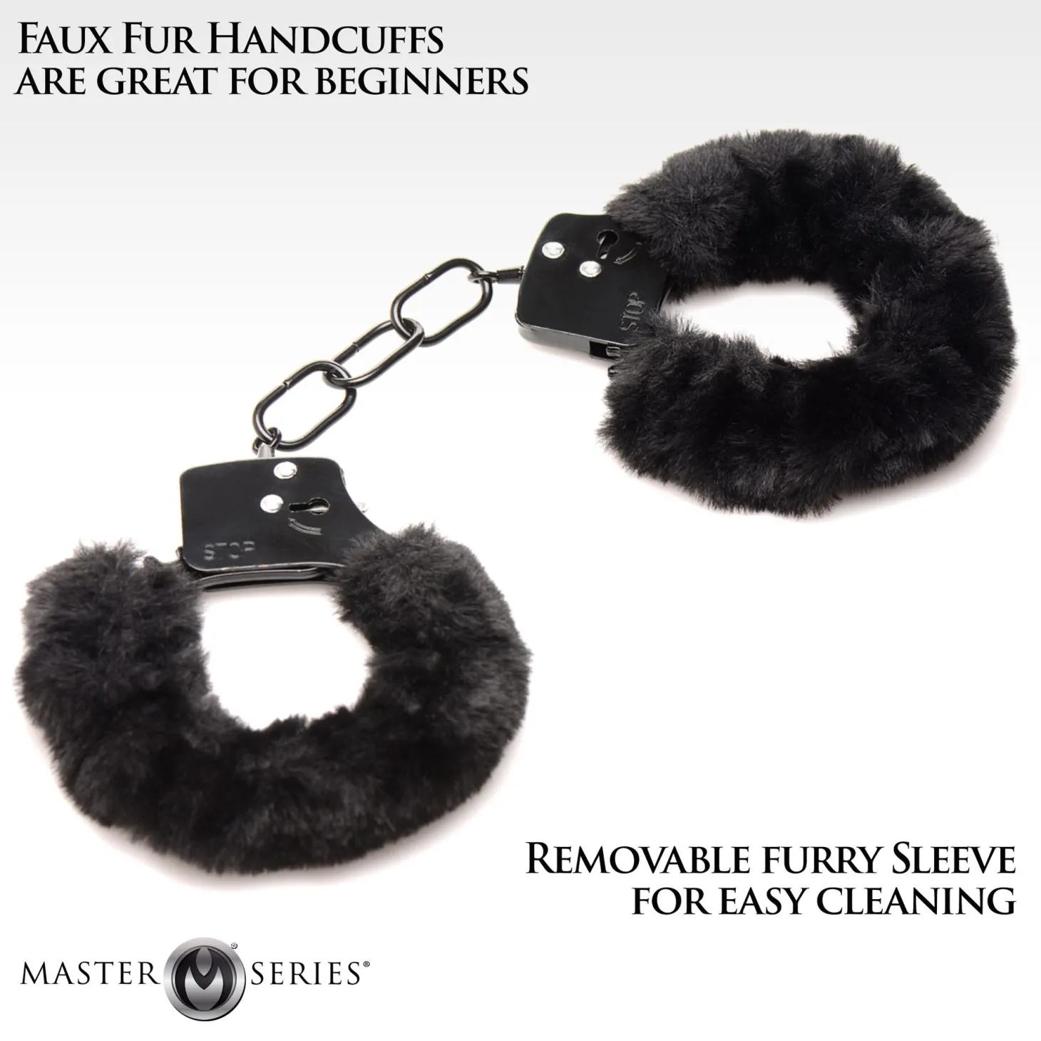 XR Brands - Cuffed In Fur Menottes - Noir