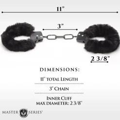 XR Brands - Cuffed In Fur Menottes - Noir