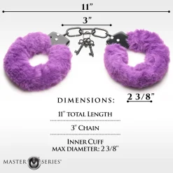 XR Brands - Cuffed In Fur Menottes - Violet