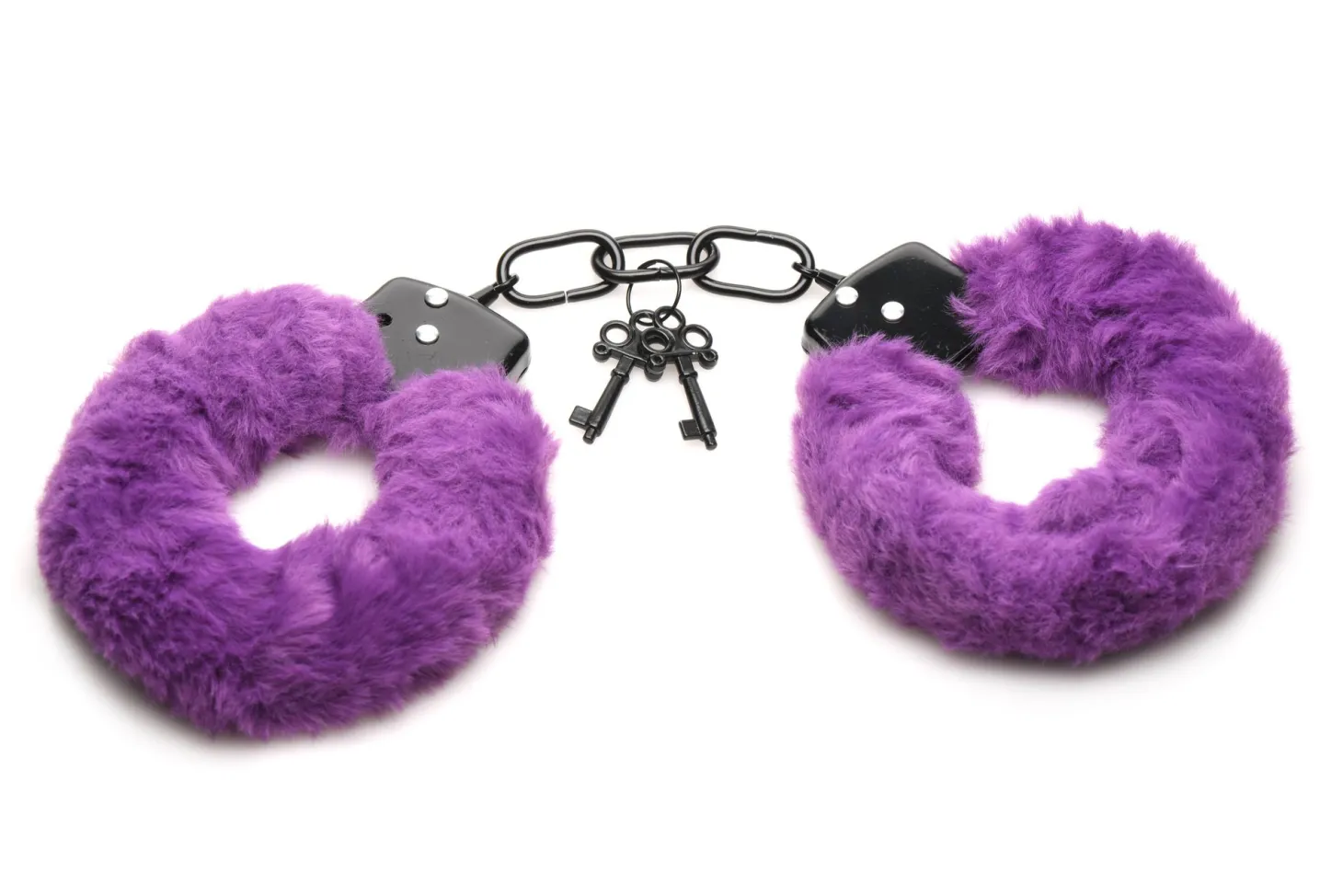 XR Brands - Cuffed In Fur Menottes - Violet