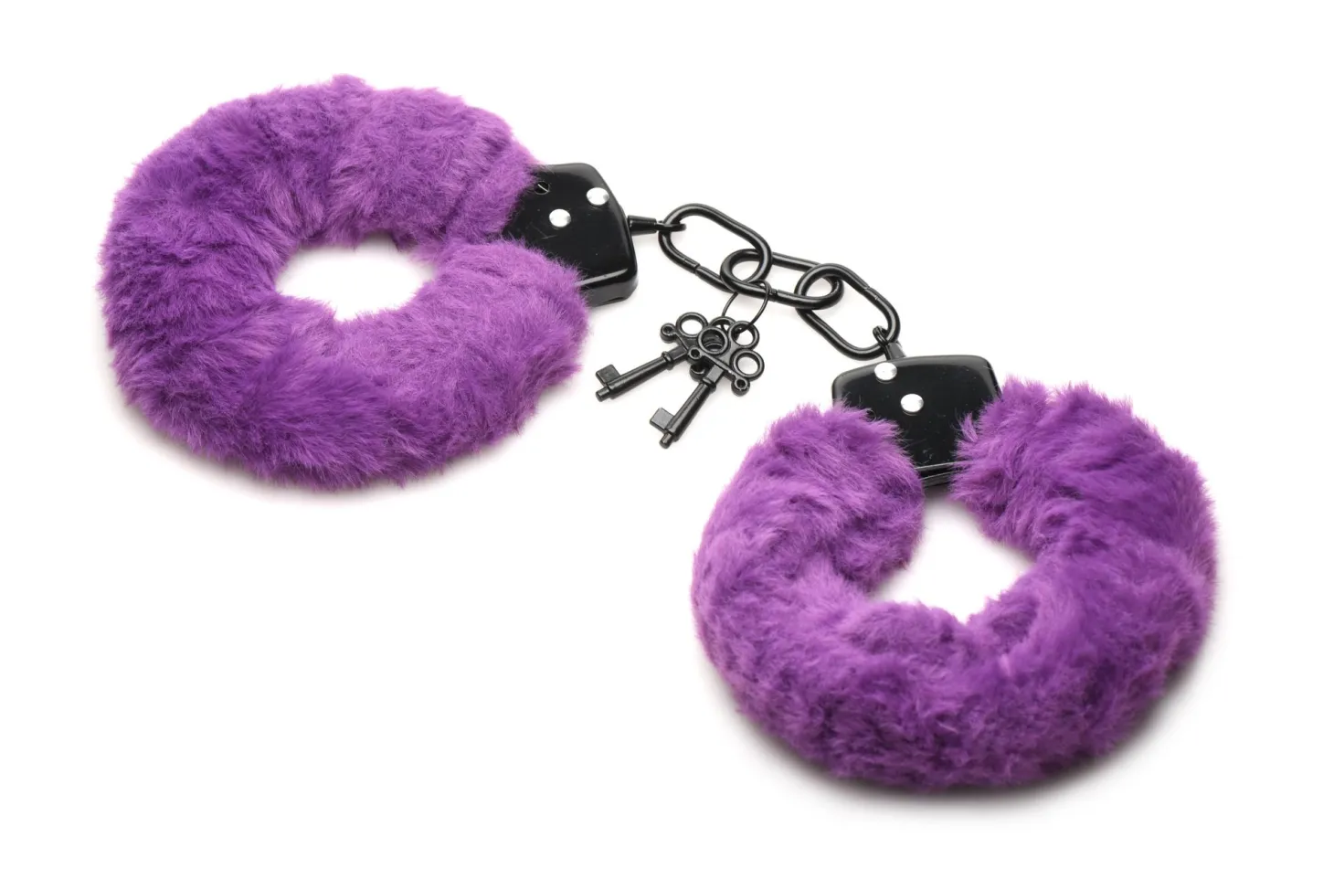 XR Brands - Cuffed In Fur Menottes - Violet