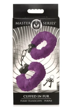 XR Brands - Cuffed In Fur Menottes - Violet
