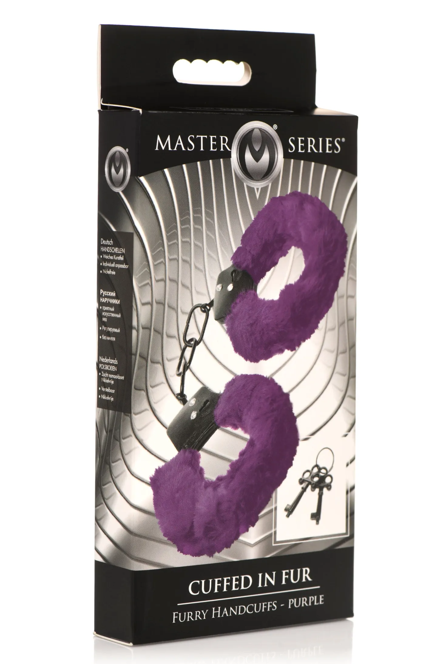 XR Brands - Cuffed In Fur Menottes - Violet