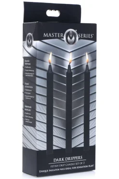 XR Brands - Dark Drippers Bougies à Gouttes Fétichistes - Noir