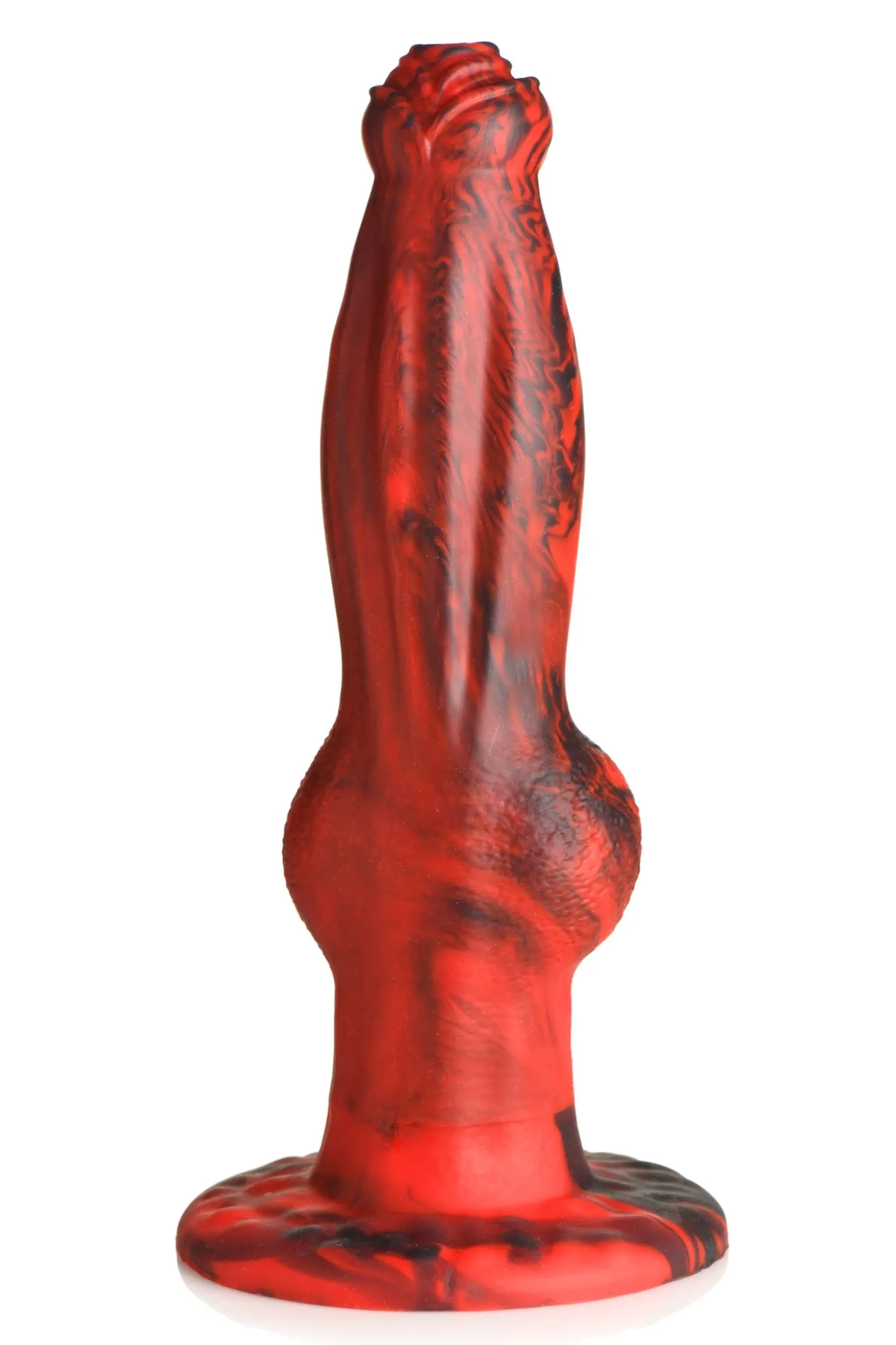 XR Brands - Dildo pousseur et vibrant Hel-Wolf - Rouge et Noir