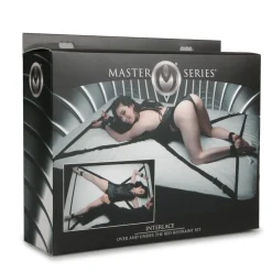 XR Brands - Ensemble de bondage pour lit - Noir