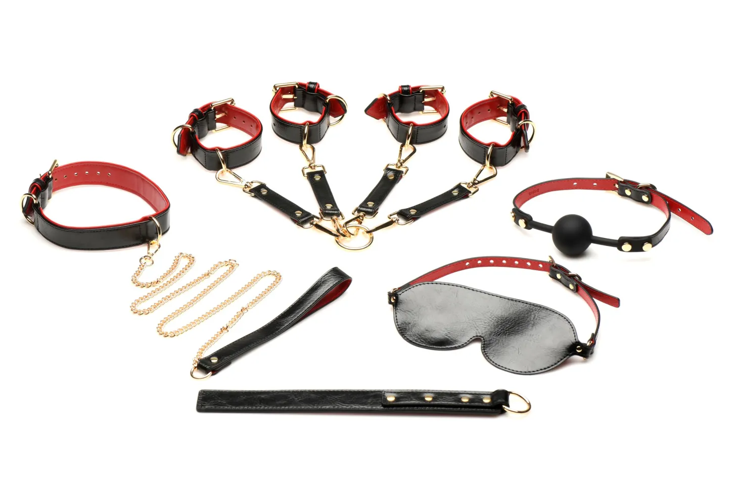 XR Brands - Ensemble de Bondage de Luxe pour Amoureux - Noir