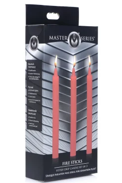 XR Brands - Fire Sticks Bougies à Gouttes Fétichistes - Rouge