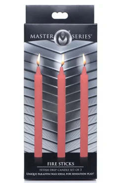 XR Brands - Fire Sticks Bougies à Gouttes Fétichistes - Rouge
