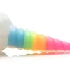 XR Brands - Gode en Silicone Luminescent Arc-en-ciel
