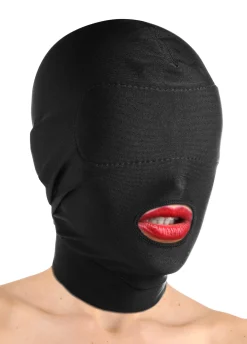 XR Brands - Masque Bouche Ouverte avec Masque Oculaire Rembourré - Noir