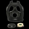 XR Brands - Masque à Gaz Inhalateur avec Bouteille - Noir et Blanc