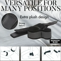 XR Brands - Menottes poignets et chevilles - Noir