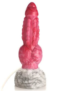 XR Brands - Resurrector Phoenix Gode en Silicone Éjaculateur - Rouge/Blanc