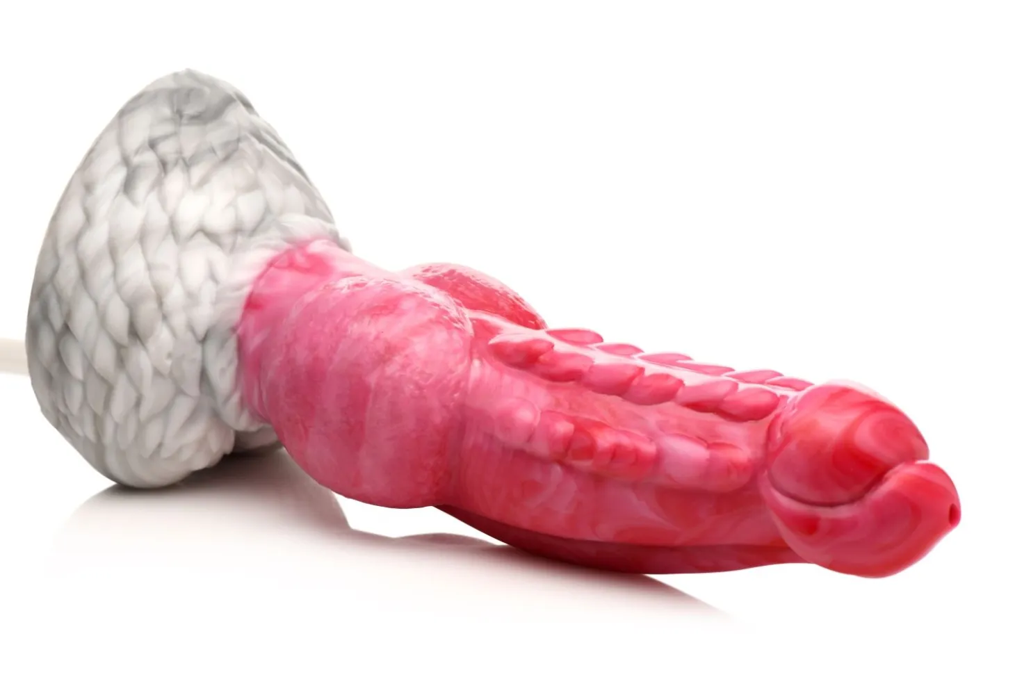 XR Brands - Resurrector Phoenix Gode en Silicone Éjaculateur - Rouge/Blanc