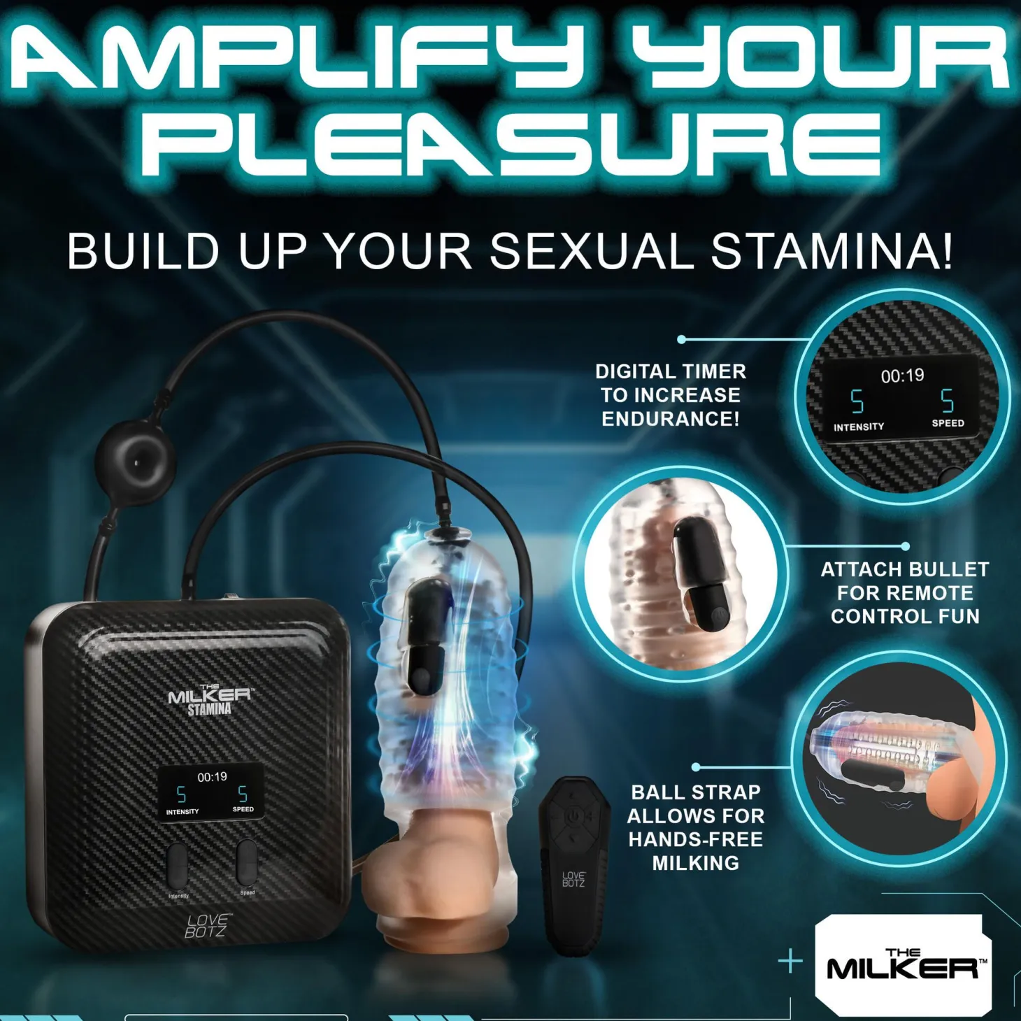 XR Brands - The Milker Stamina - Noir