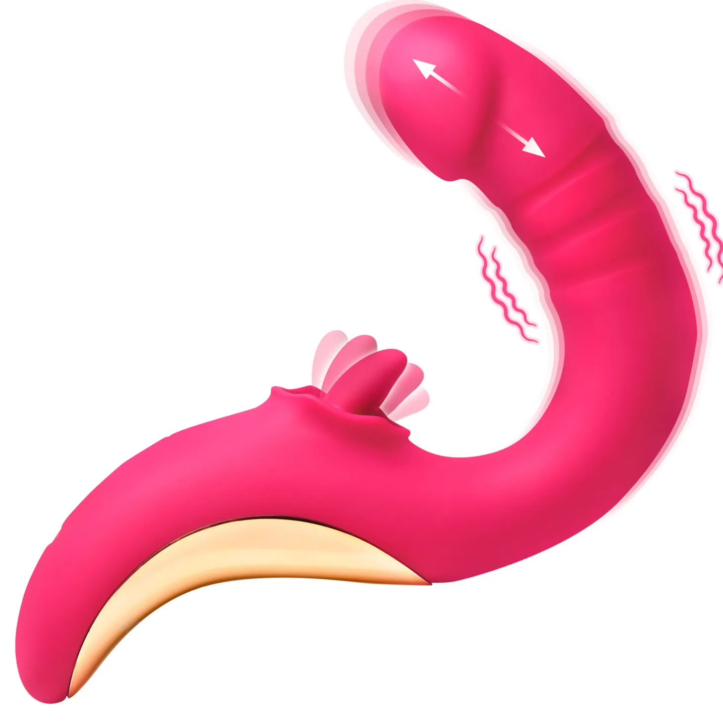 XR Brands - Vibromasseur Léchant et Pénétrant Tease & Please - Rose